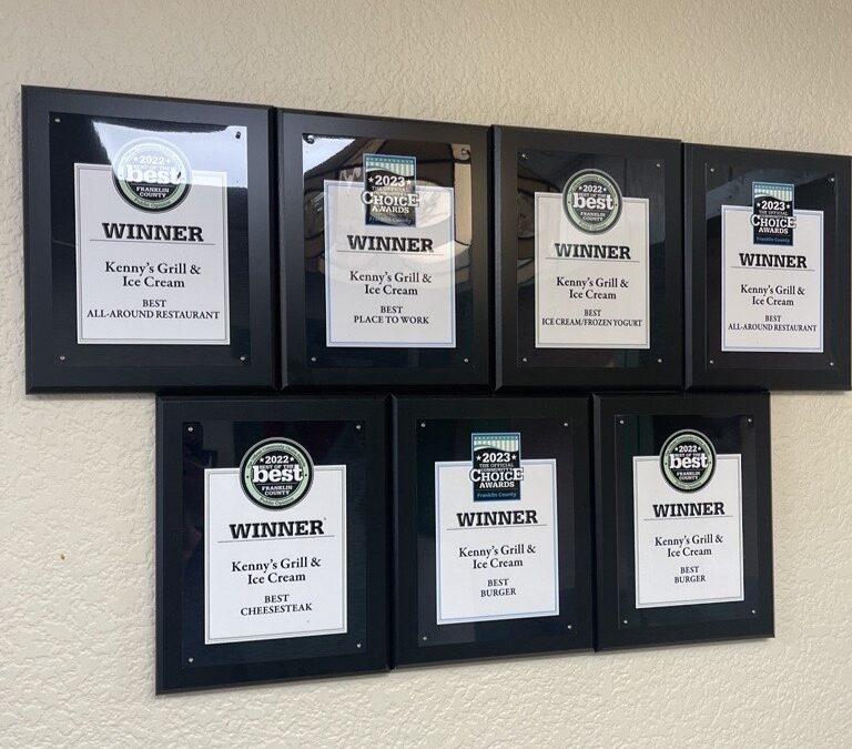 Kenny’s Grill Sweeps 2023 Franklin County Community’s Choice Awards!